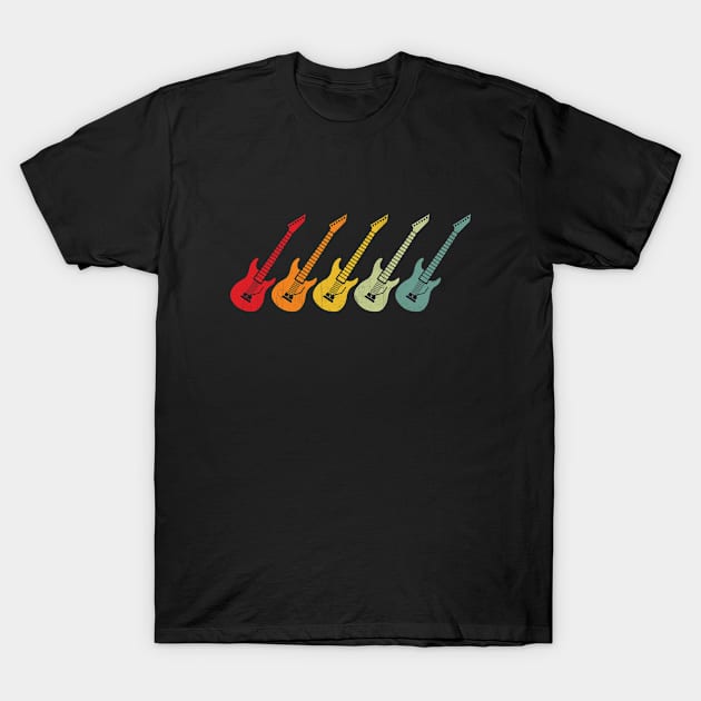 Bring Back the Nostalgia with Retro Guitar Art Design for Music Lovers T-Shirt by OnyxBlackStudio